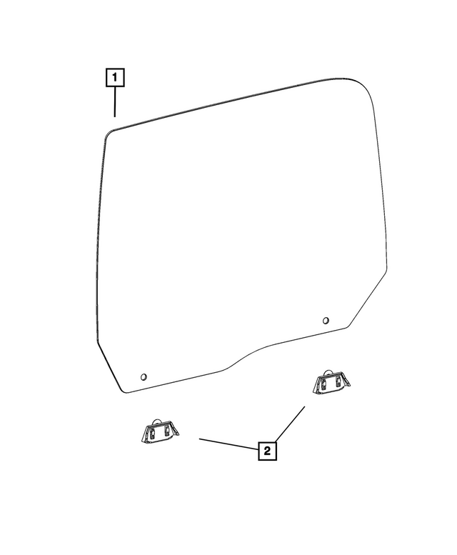 68700441AA - Glass: Rear Door Glass, Left for Mopar Image