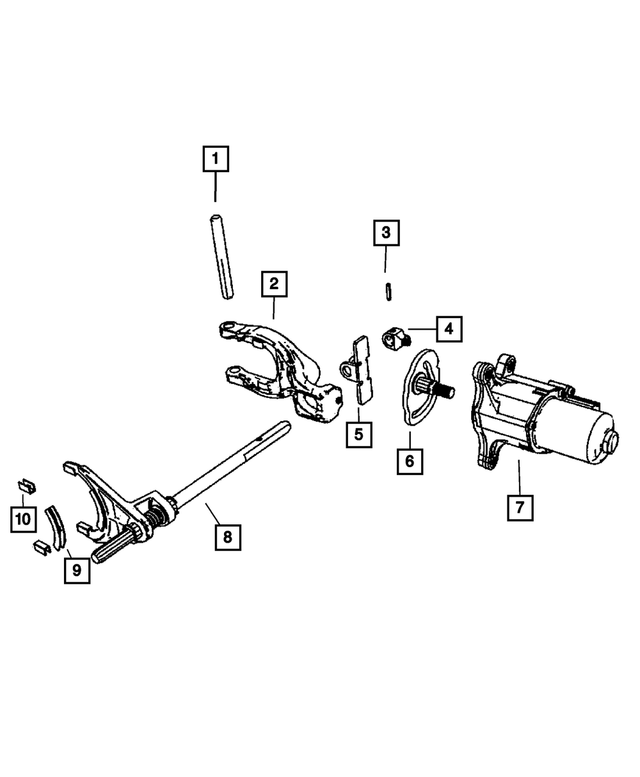 5143981AA - NV245; Transfer Case: Shift Rail for Mopar Image image
