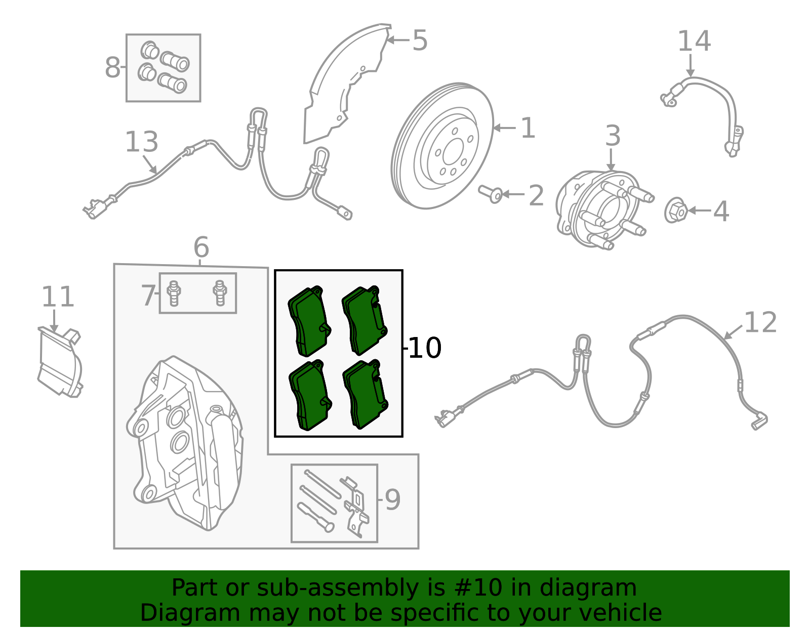 Genuine OEM Brake Pads Part# LR157174 Fits 2021-2025 Land Rover