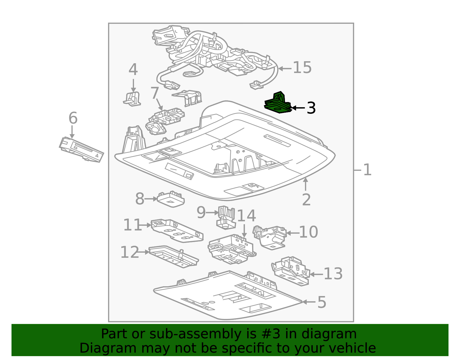 11546948 - Roof Console Retainer - 2014-2019 GM | World Parts Direct