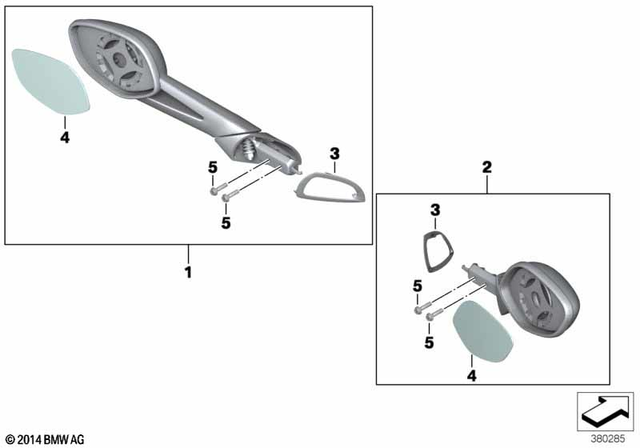 51167710463 - Body Equipment: Mirror Left -  for BMW-Motorrad Image