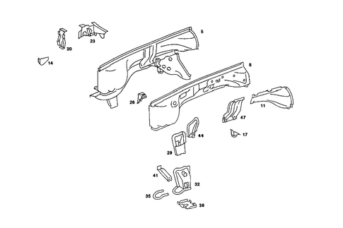 Wheelhouse, Front Subframe for 1984 Mercedes-Benz 380SL #0