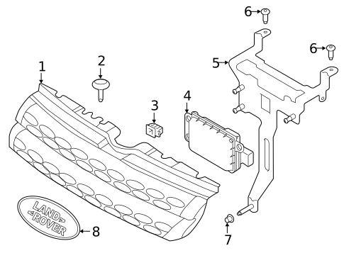 Grille & Components for 2018 Land Rover Range Rover Evoque #0