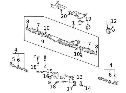 Steering Gear & Linkage for 2005 Volkswagen Phaeton #0