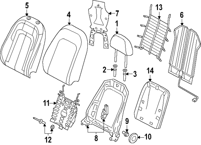 8Y0963557A - Body: Seat Back Heater for Audi Image