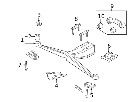 Crossmember for 1996 Subaru Impreza #0