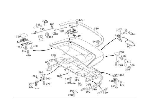 Folding Top Case Cover for 2004 Mercedes-Benz CLK55 AMG #0