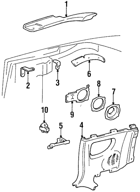 Quarter Window for 1998 Toyota Celica #1