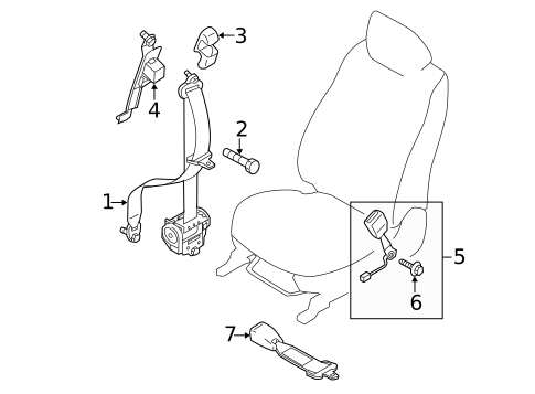 Front Seat Belts for 2011 Mazda 2 #0