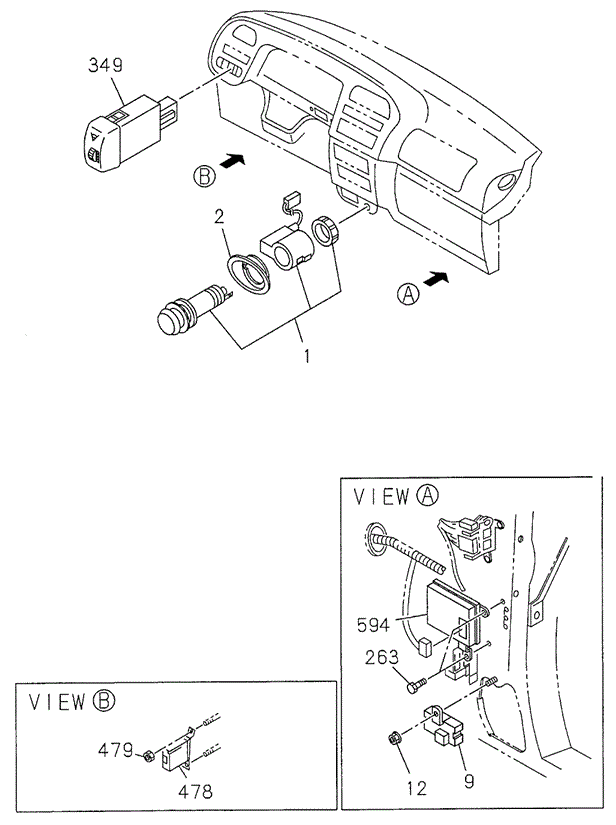 Control (Illumination  - Alarm) - Lighter for 1998 Acura SLX #0