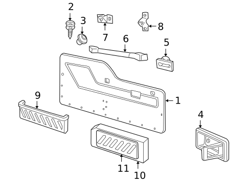 Interior Trim - Back Door for 2002 Land Rover Discovery #0