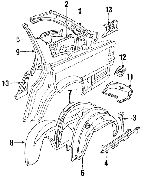 Inner Components for 1993 Audi V8 Quattro #0