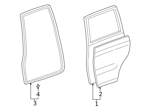 Door & Components for 2000 Toyota Land Cruiser #1