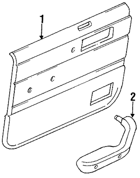 Interior Trim - Front Door for 1992 Jeep Cherokee #0