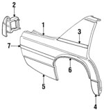 D9MY5427840A - Body: Quarter Panel for Mercury: Grand Marquis, Marquis Image