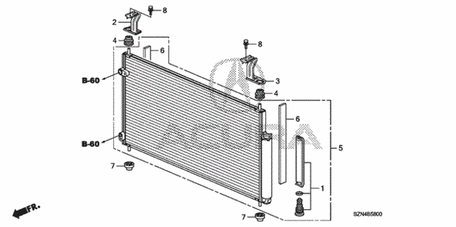 A/C Condenser for 2011 Acura ZDX #0