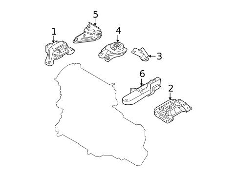 Engine & Trans Mounting for 2013 Mazda 3 #0