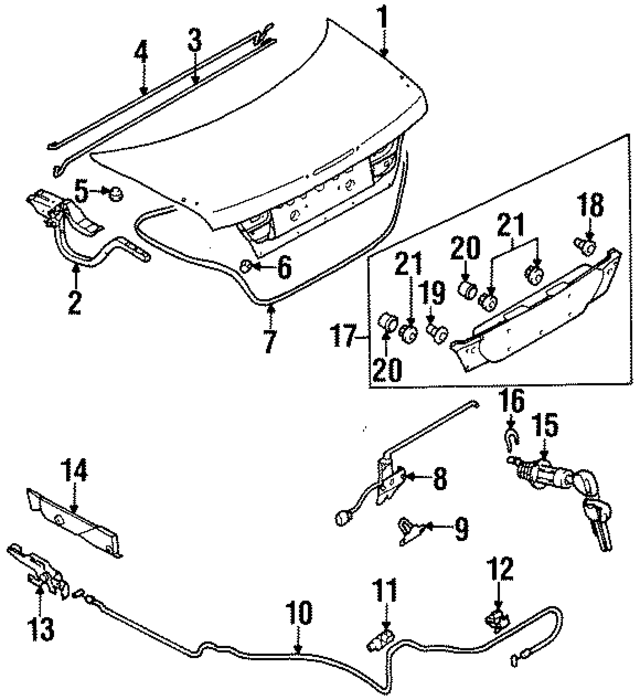 MR344534 - Body: Trunk Lid for Mopar Image