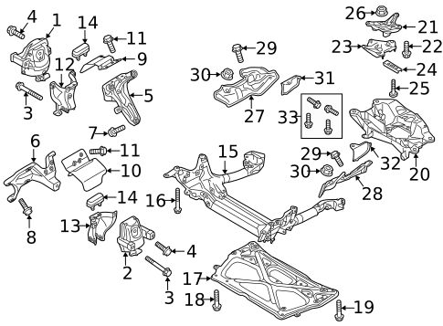 Engine & Trans Mounting for 2018 Audi A7 Quattro #0