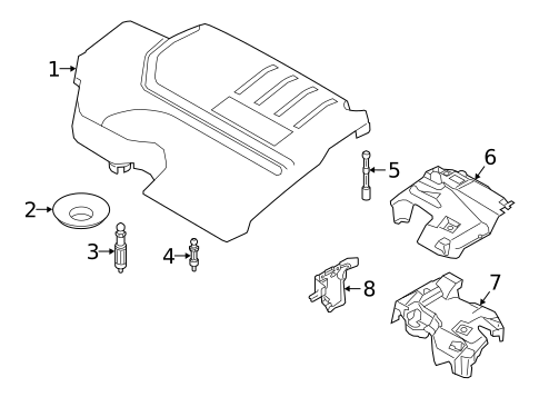 Engine Appearance Cover for 2021 Land Rover Discovery Sport #0