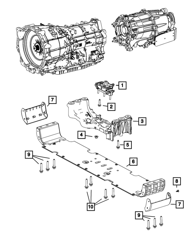 68428570AD - : Transmission Crossmember Bracket for Mopar Image