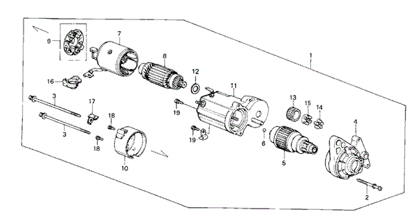 Starter Motor (1.0 KW/ND) for 1985 Honda Civic #0