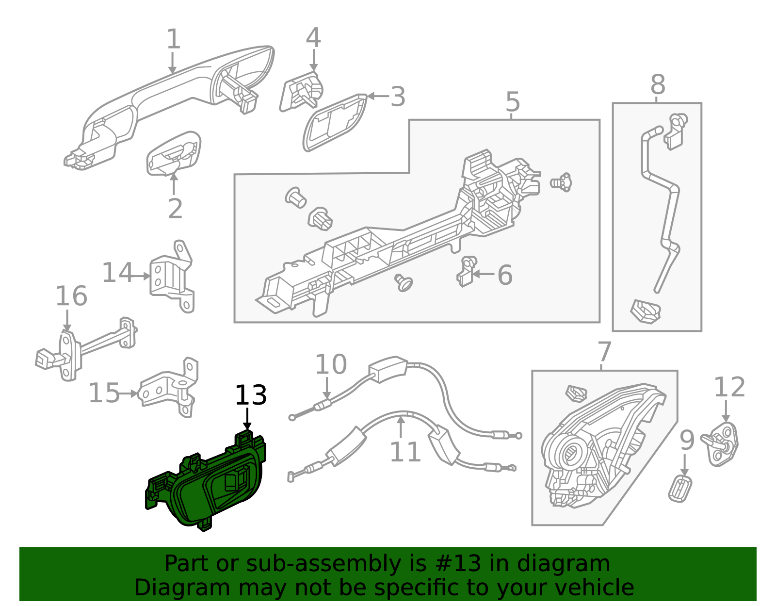 2023-2025 Honda Civic Interior Door Handle 72660-T24-T02ZA | Honda