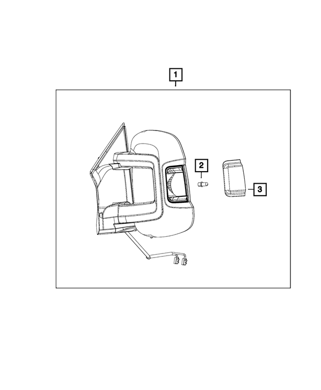 5VF00JXWAE - Electrical: Outside Rearview Mirror, Right for Mopar Image