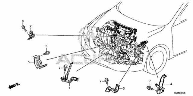 Engine Wire Harness Stay (2.4L) (1) for 2014 Acura ILX #0