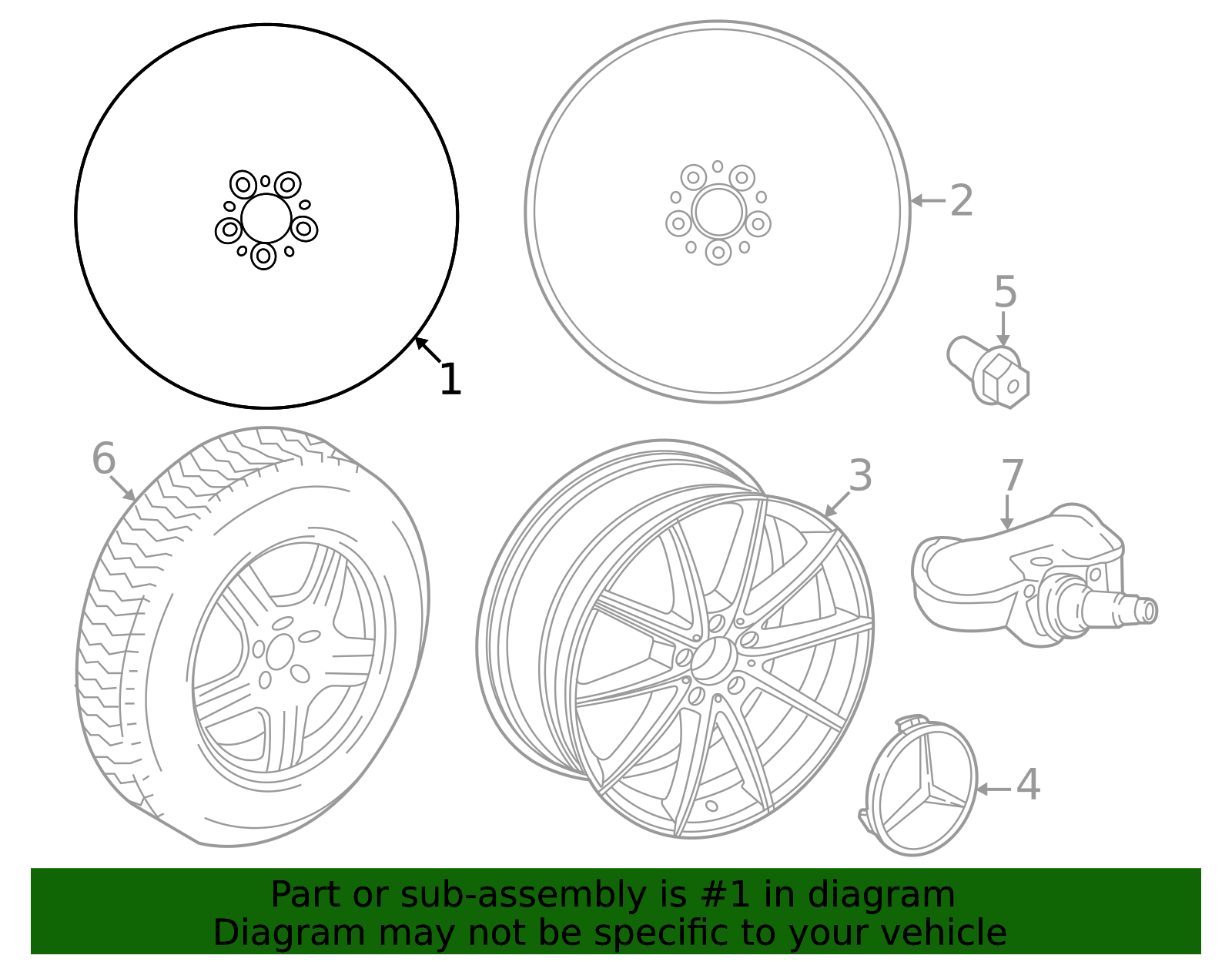 Genuine OEM Wheel Alloy 19 twin-5-spoke R26 | 167-401-01-00-66