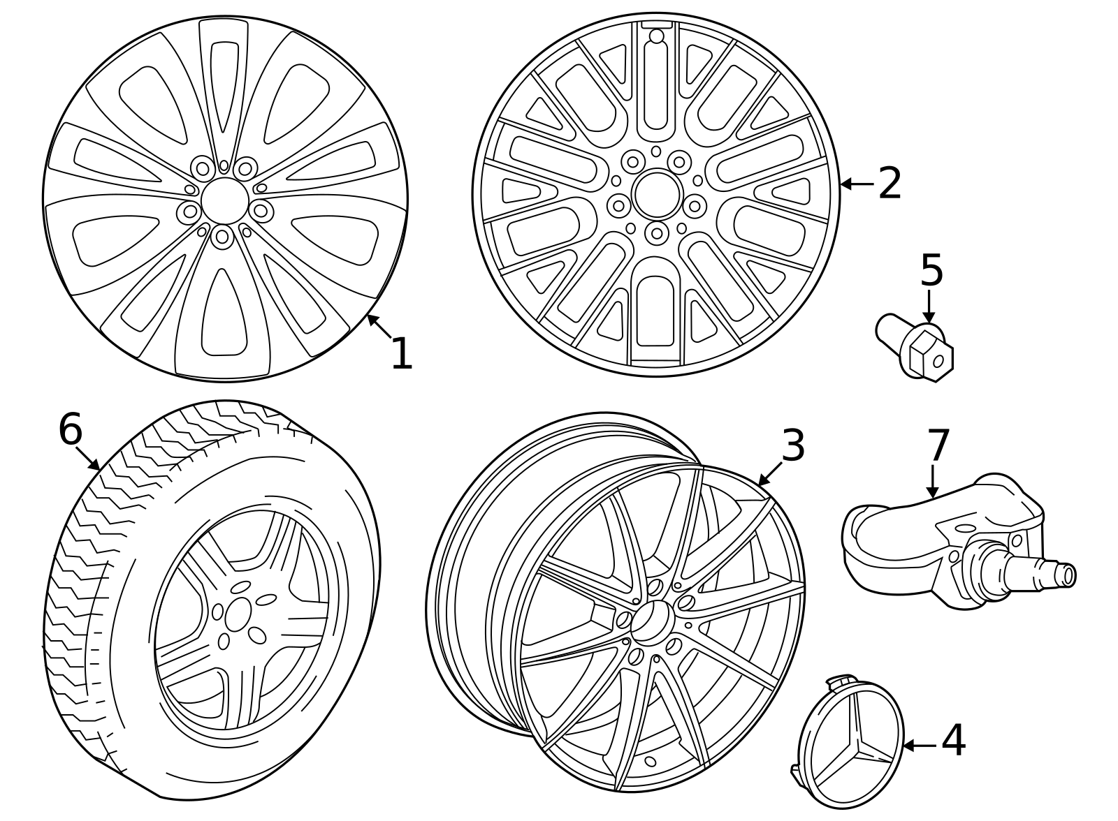 167-401-01-00-66-7X21 - Wheel Alloy 19 twin-5-spoke R26 2022-2026