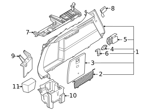 Interior Trim - Rear Body for 2024 BMW X6 #1