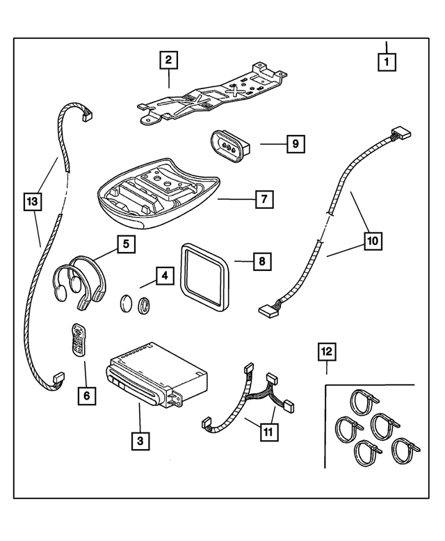 82206271 - Mopar Accessories - Component Parts: Monitor With Dvd Media System for Mopar Image