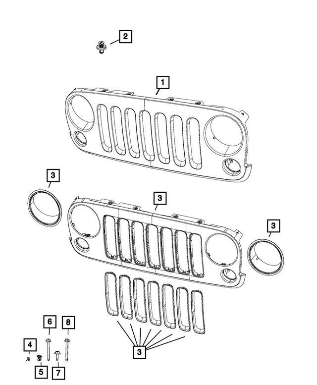 6031940 - Exterior Ornamentation: Clip for Mopar Image