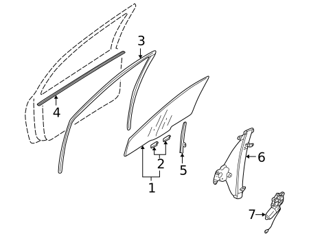 Front Door for 2005 Mitsubishi Outlander #1