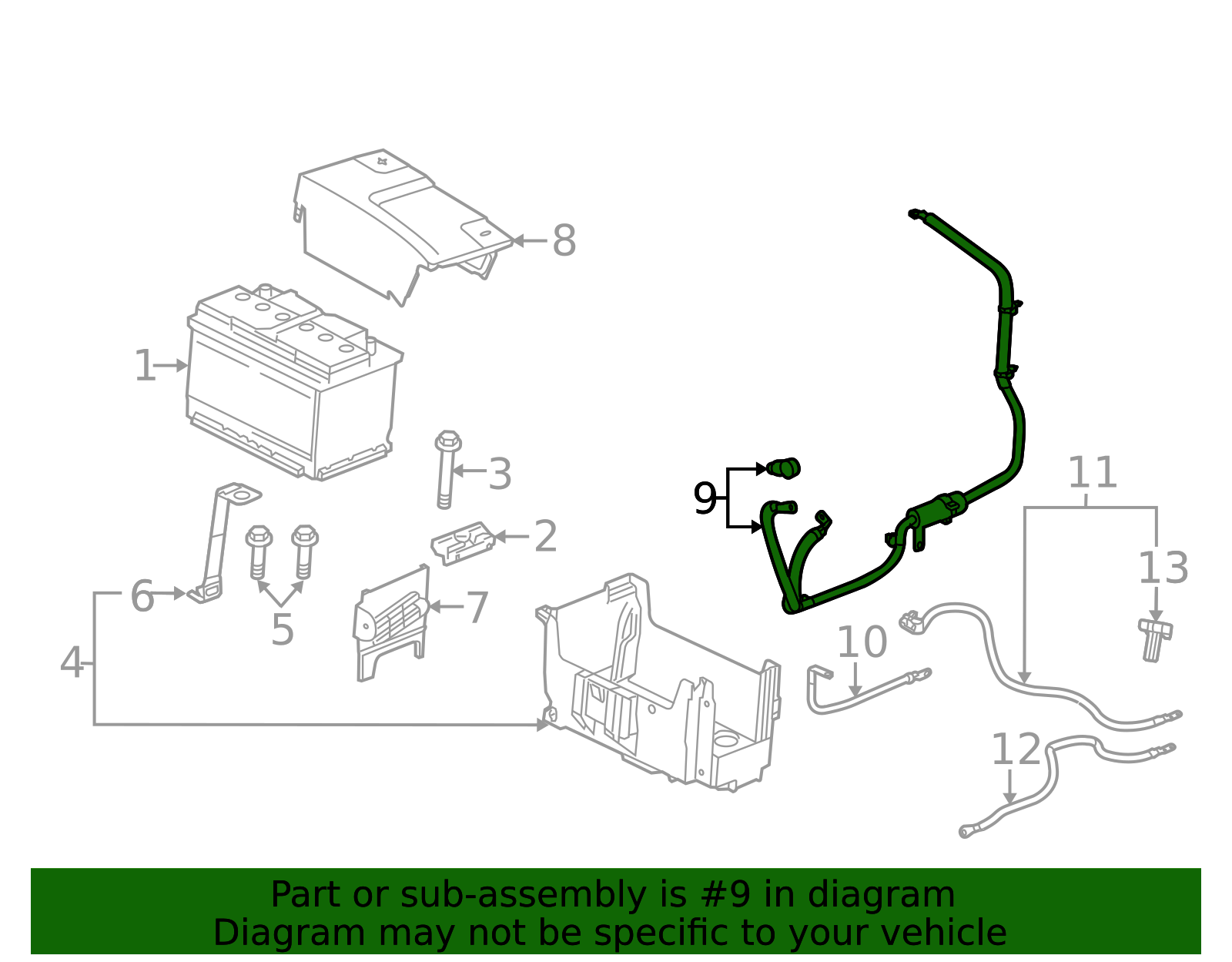2014-2020 GM Battery Positive and Negative Cable 84069621 GM ...