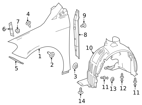 Fender & Components for 2016 Mercedes-Benz B 250e #0