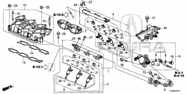 Fuel Injector (2) for 2016 Acura TLX #0