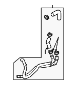 95810637120 - Cooling System: Cooling Pipe for Porsche: Cayenne Image