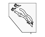 95810637330 - Cooling System: Upper Hose for Porsche: Cayenne Image