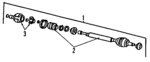 44305SD2964 - Front Drive Axle: Axle Assembly for Acura: Integra Image