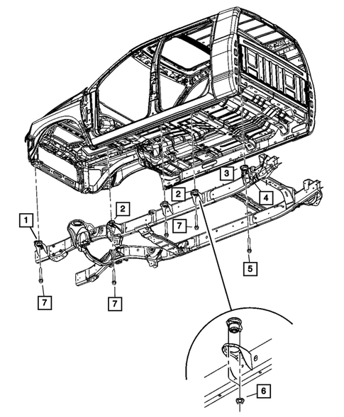 Body Hold Down for 2017 Ram 3500 #2