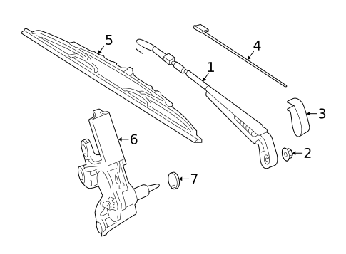 Wiper & Washer Components for 2018 Mercedes-Benz Sprinter 3500 #1