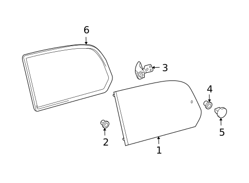 Glass & Hardware for 2006 Lexus GX470 #0
