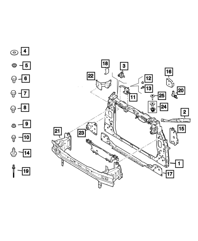 68625395AA - : Frame Rail Bracket, Right for Mopar Image