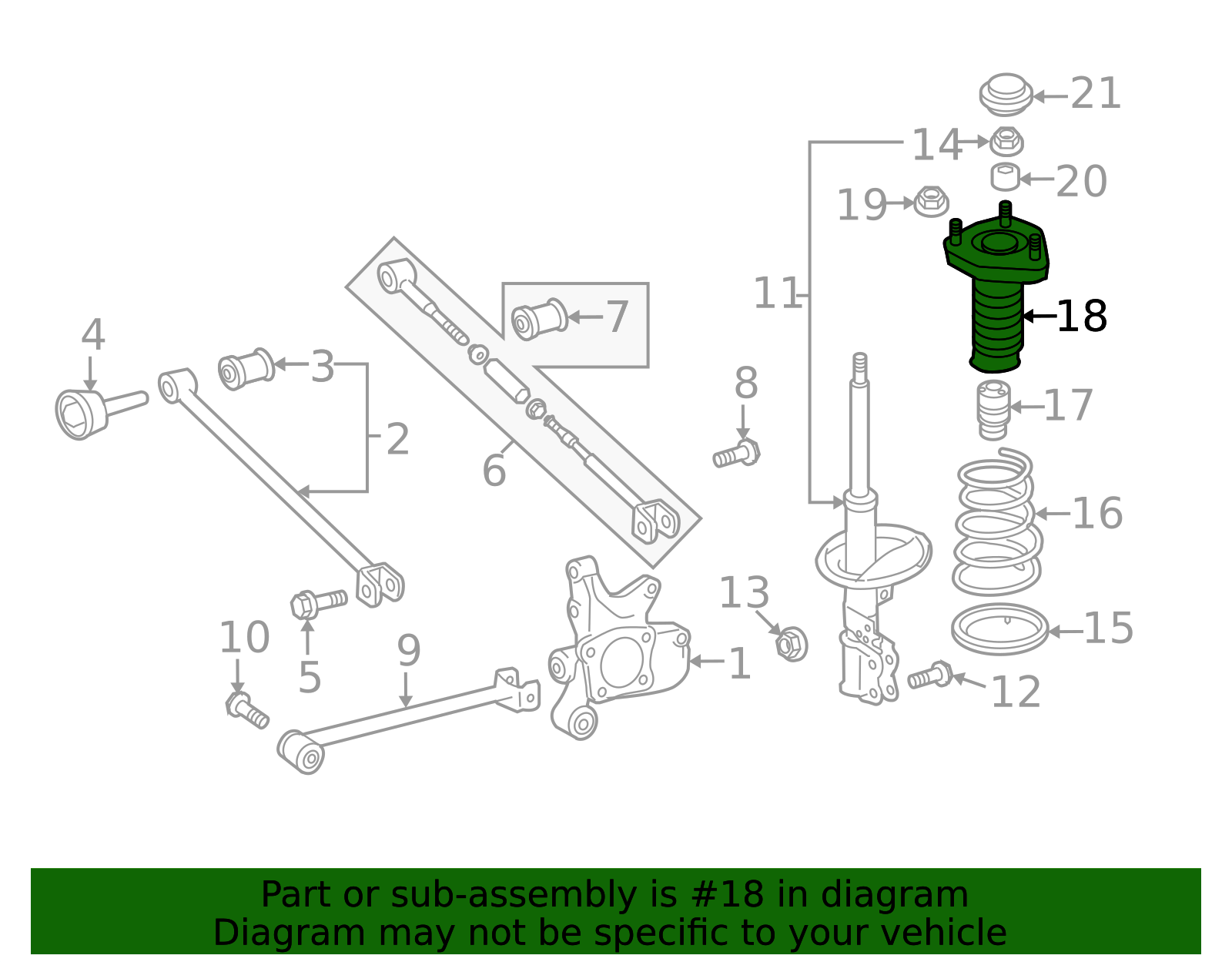 2011-2013 Toyota Highlander Strut Mount 48750-48071 | Toyota Parts Center