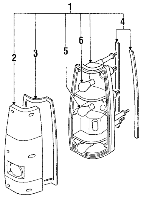Tail Lamps for 1984 Isuzu Trooper #0