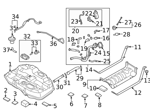 Fuel System Components for 2017 Kia Optima #0