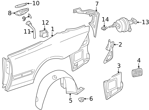 Quarter Panel & Components for 2003 Mercedes-Benz CL55 AMG #0