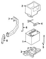 B4655603XA - : 1990-1995 Mazda - Battery Hold Down for Mazda: 323, MX-3, Protege Image